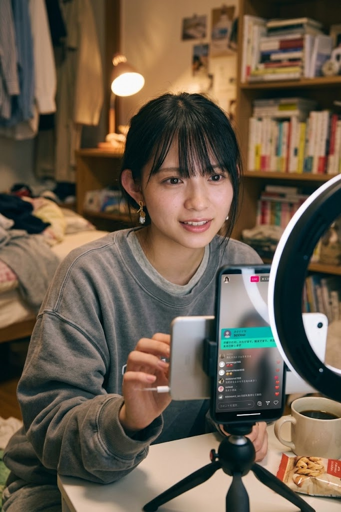 ライブ配信するライバー